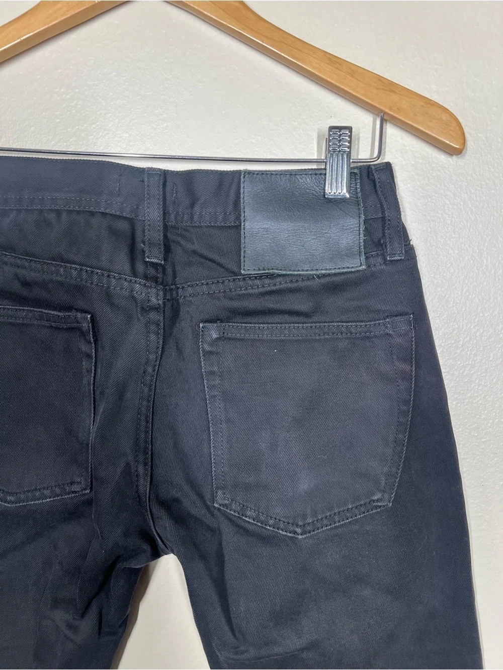 The Unbranded Brand Mens UB155 Black 12.5oz Selvedge Skinny Jeans Size 29x32